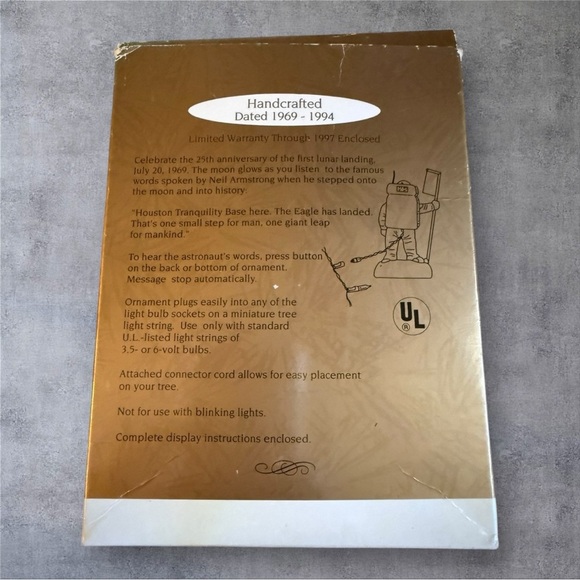 Vintage Neil Armstrong Hallmark Christmas Ornament The Eagle Has Landed - Picture 3 of 8